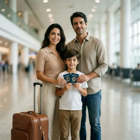 Imagem principal do artigo Tentar visto americano sozinho ou em família? Entenda o que é melhor